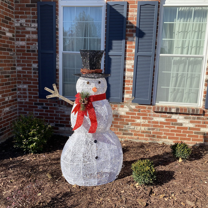 The Holiday Aisle® 60 in. Snowman with LED Lights & Reviews | Wayfair The Holiday Aisle® 60 in. Snowman with LED Lights & Reviews | Wayfair